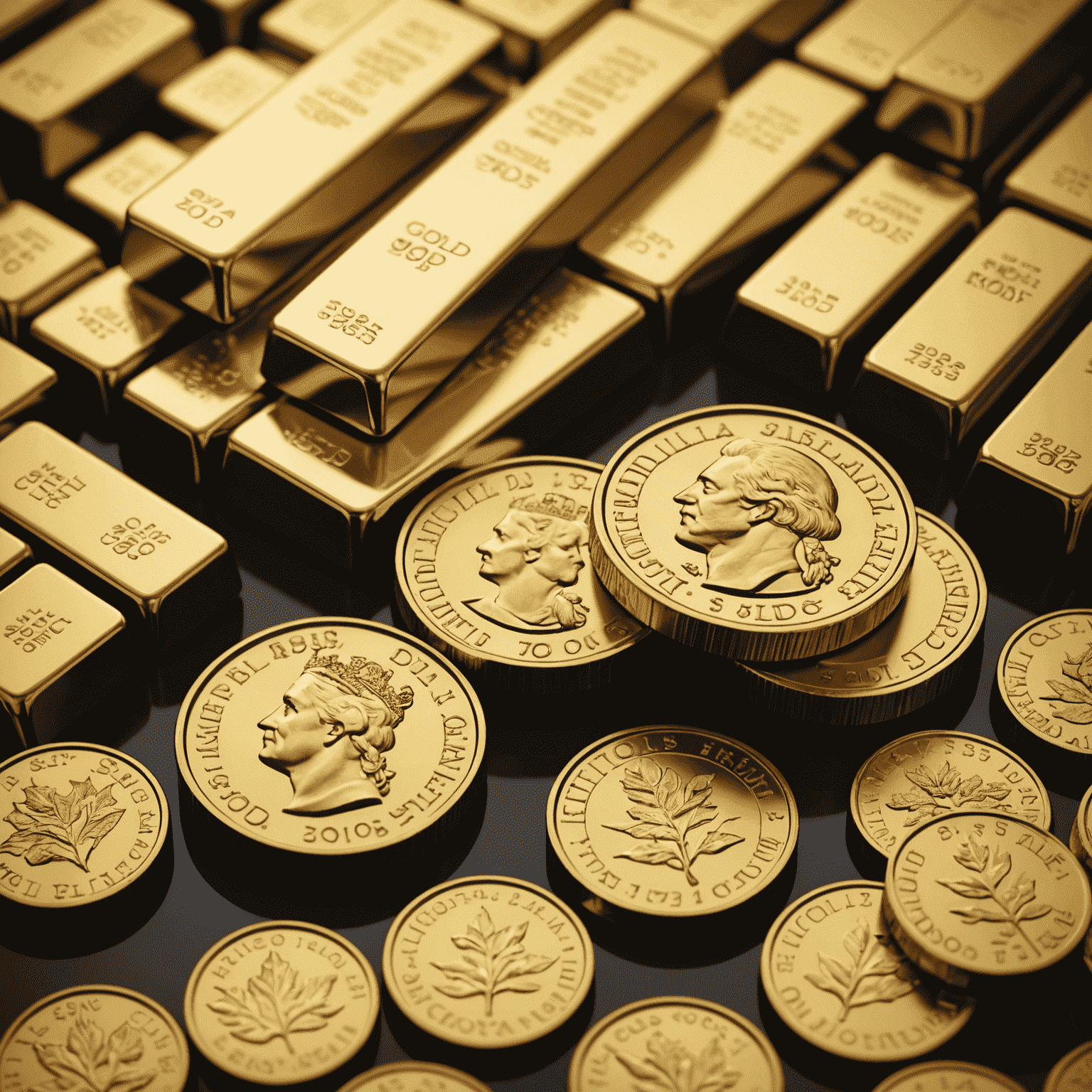 Gold coins and bars as savings options